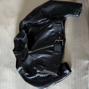 Northbound leather biker coat